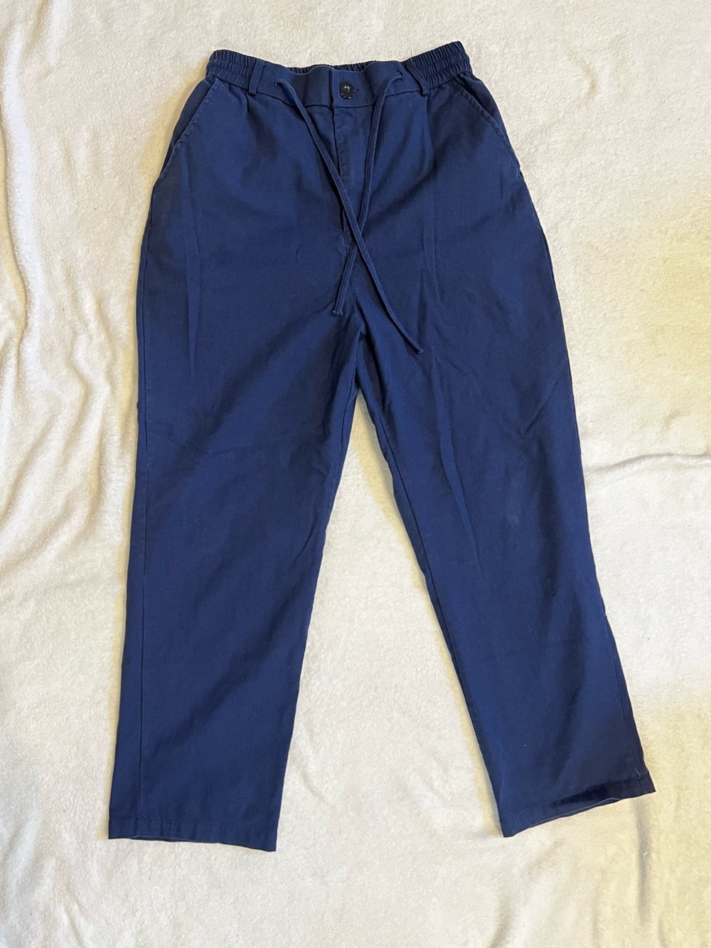 Vintage 100% linen Drawstring panta